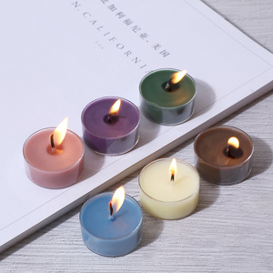 New 4 PCS Small Round Tea Light Scented Candle Smokeless Romantic For Birthday Wedding Decor Tea Light Scent Candle