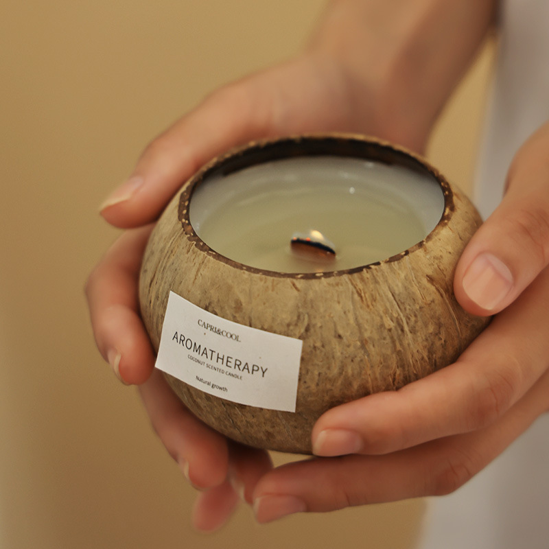 Wholesale Coconut Shell Soy Candles For Home Scented Luxury Festival Gift Scented Candle For Valentine's Day Gift Candles