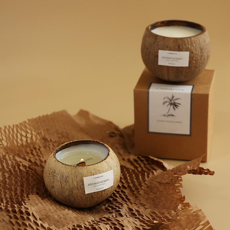 Wholesale Coconut Shell Soy Candles For Home Scented Luxury Festival Gift Scented Candle For Valentine's Day Gift Candles