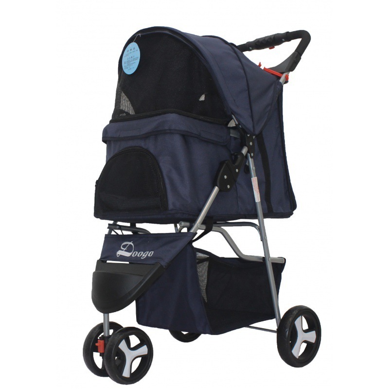 High Quality Lightweight Pet Carriers Travel Portable Dog Stroller Foldable Pet Cart 3 Wheels Outdoor Pet Stroller