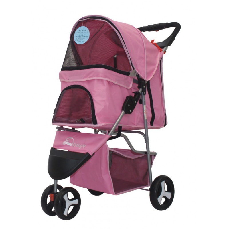 High Quality Lightweight Pet Carriers Travel Portable Dog Stroller Foldable Pet Cart 3 Wheels Outdoor Pet Stroller