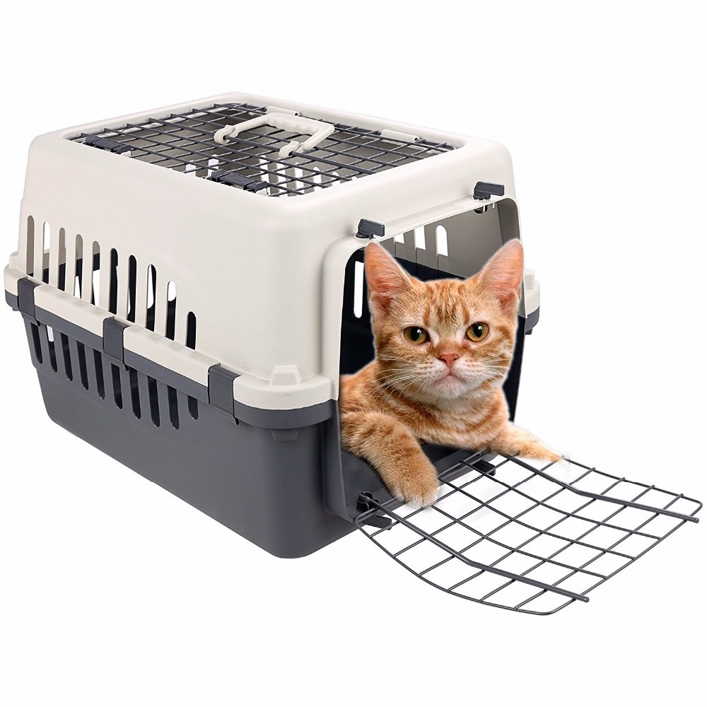 Small Two Doors Pet Carrier Kennel Portable Crate Cages cheap dog cat cages