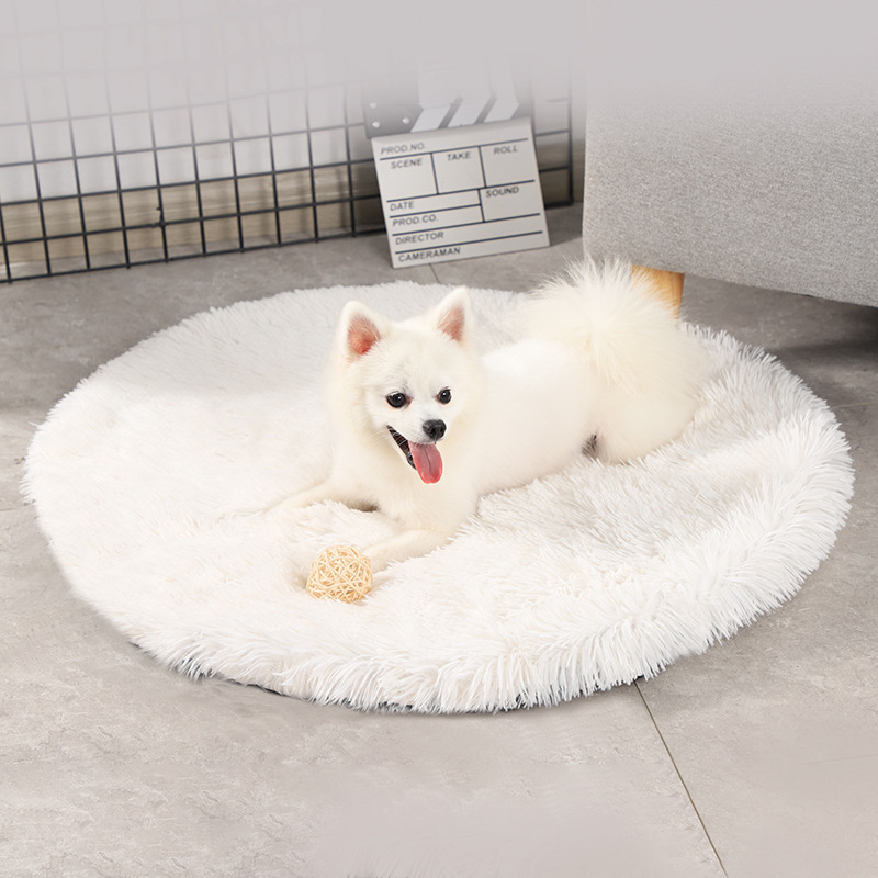 Wholesale All Seasons Soft Pet Bed Warm Dog Mat Round Plush Pad Pet Sleeping Mat Pet Blanket