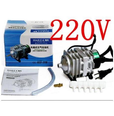 220V Hailea ACO-208 308 318 Electromagnetic air compressor portable koi fish tank bubble Aquarium air pump pond aerator