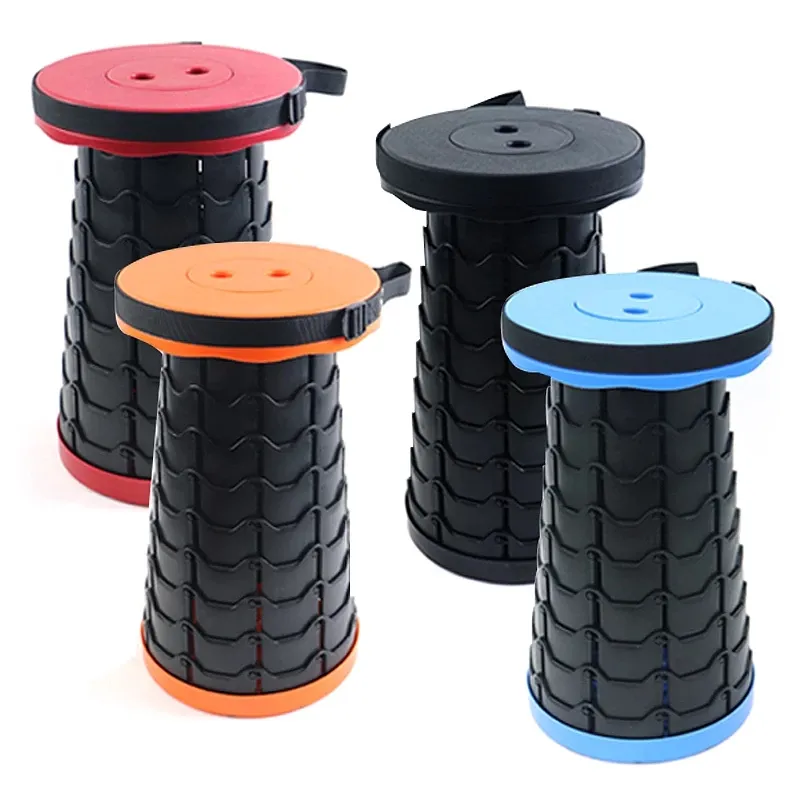 Wholesale Portable Plastic Stool Outdoor Travel Camping Fishing Garden Folding Stool Retractable Folding Stool