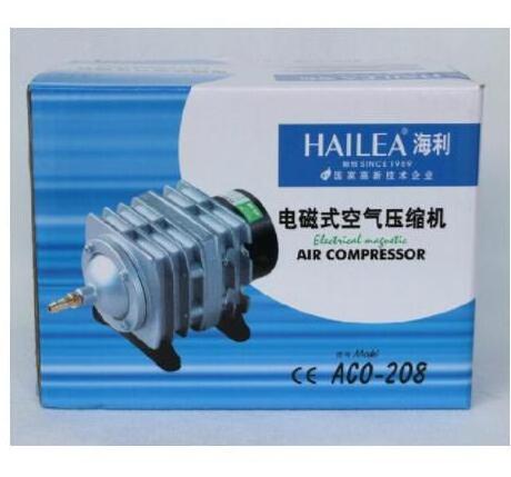 220V Hailea ACO-208 308 318 Electromagnetic air compressor portable koi fish tank bubble Aquarium air pump pond aerator