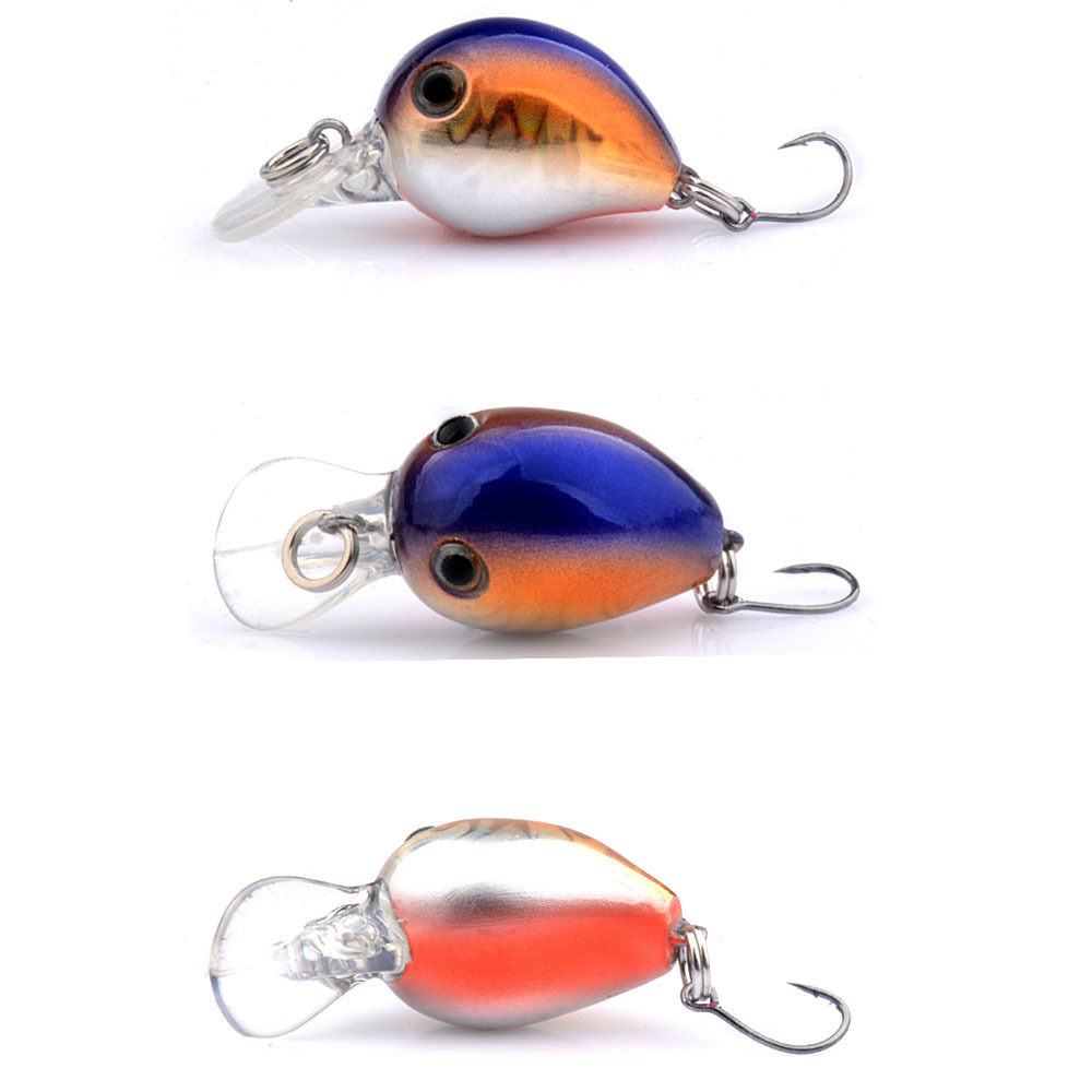 Wholesale Plastic 3.2CM 1.5G Mini Floating Artificial Bait With BBK Hook Hard Fishing lure Fishing Lure