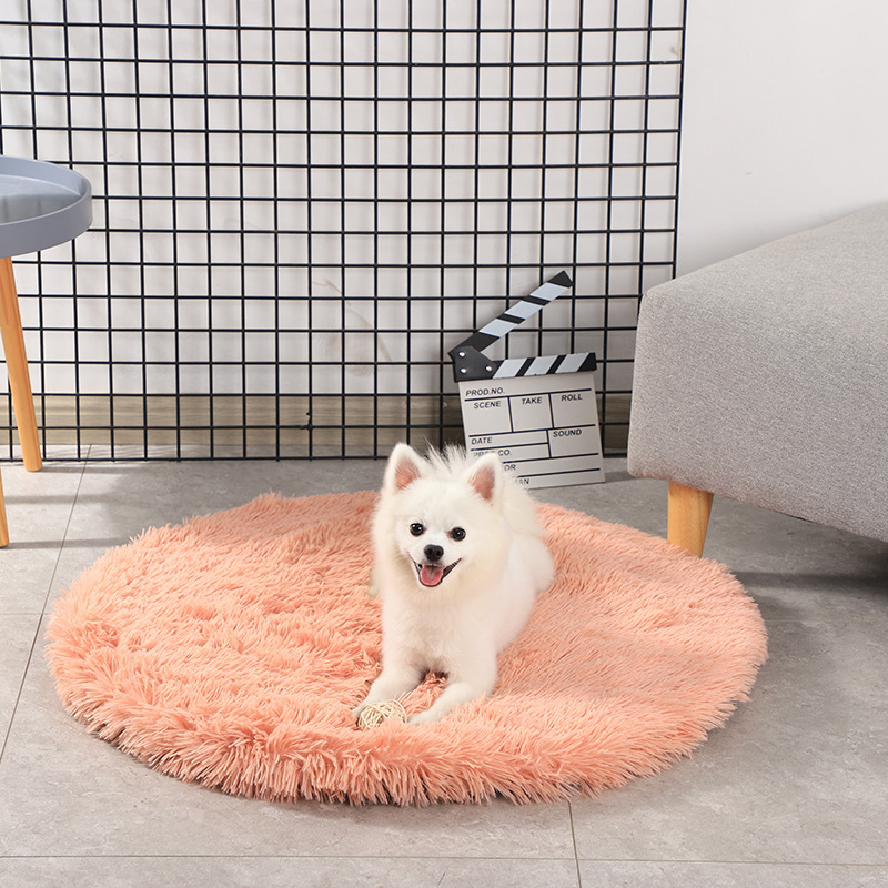 Wholesale All Seasons Soft Pet Bed Warm Dog Mat Round Plush Pad Pet Sleeping Mat Pet Blanket