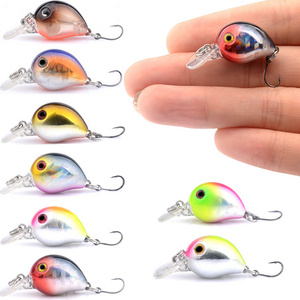 Wholesale Plastic 3.2CM 1.5G Mini Floating Artificial Bait With BBK Hook Hard Fishing lure Fishing Lure