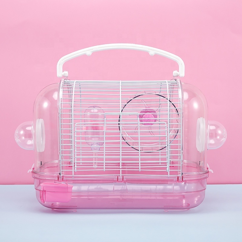 Transparent hamster Portable pet carrier Wholesale Easy to clean hamster cages