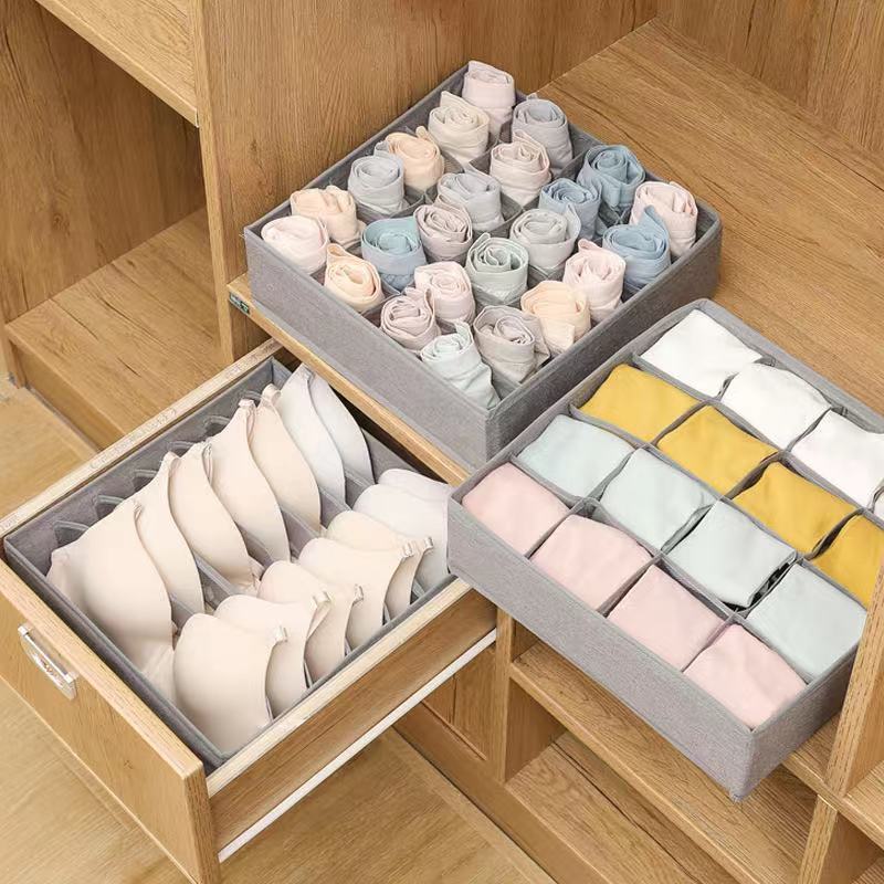 NX-U001 20 Cells Socks Organizer underwear Solid Bottom closet organizer storage box for storing panties undergarment