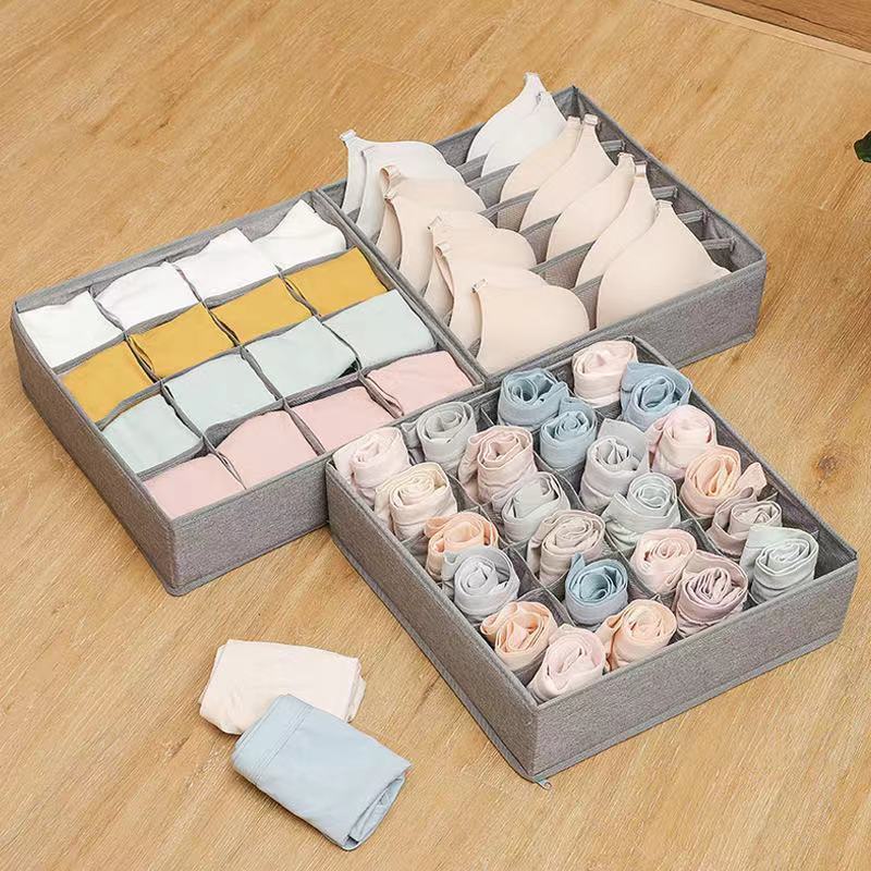 NX-U001 20 Cells Socks Organizer underwear Solid Bottom closet organizer storage box for storing panties undergarment