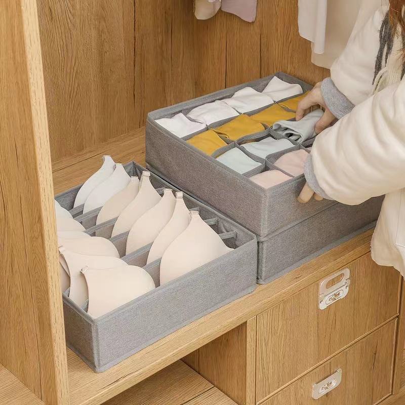 NX-U001 20 Cells Socks Organizer underwear Solid Bottom closet organizer storage box for storing panties undergarment