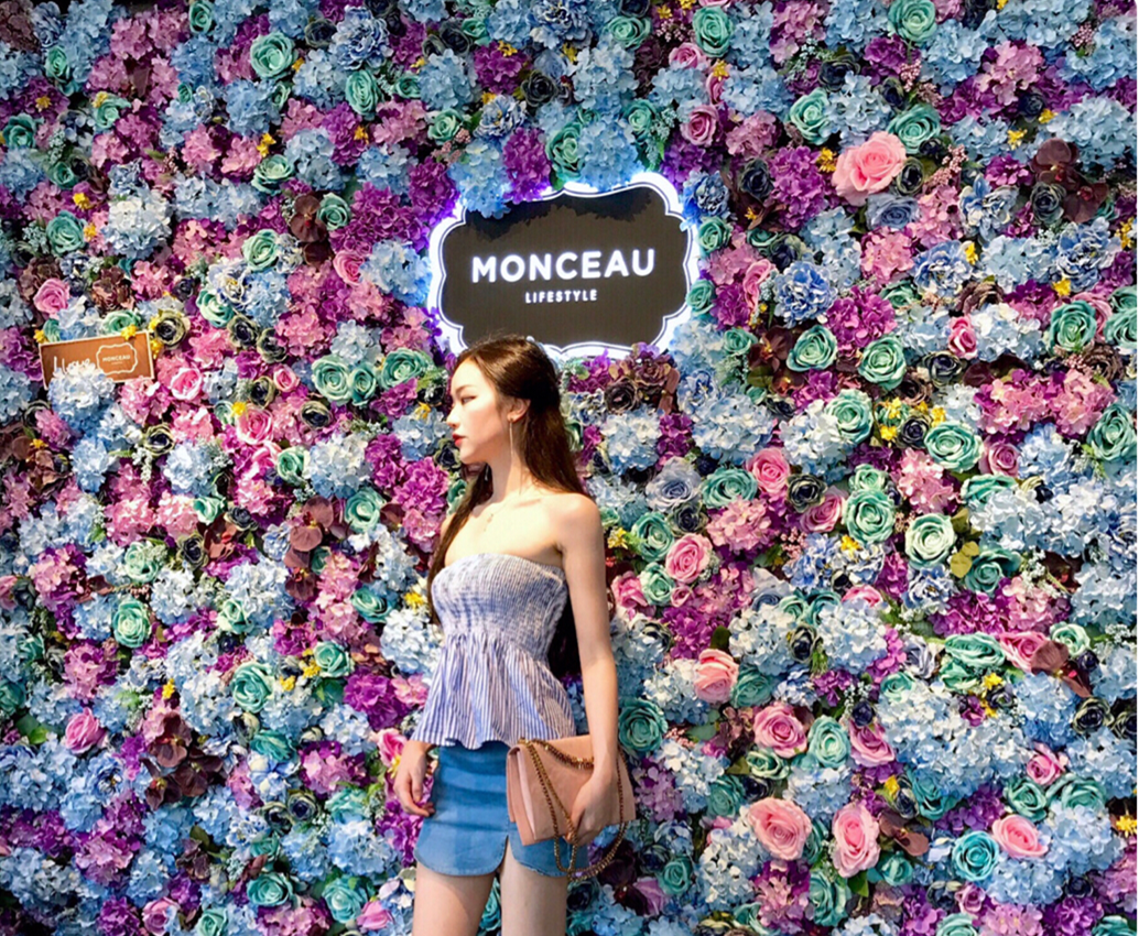 XW039 Cloth Base Flower Backdrop Wedding Decor Pink Blue Artificial Flower Row Wall Decoration Floral Roses Flowers Wall Panel