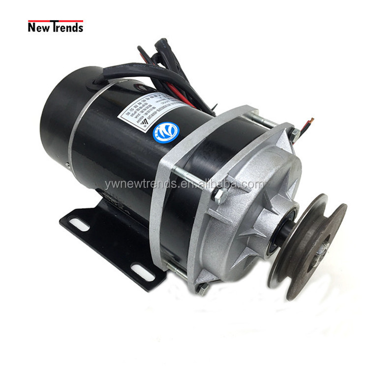 MY1120ZXF 36V 48V 600W  Brush DC Motor Pulley Drive For Amusement Park Toy Electric Bike DC Motor Engine Kit