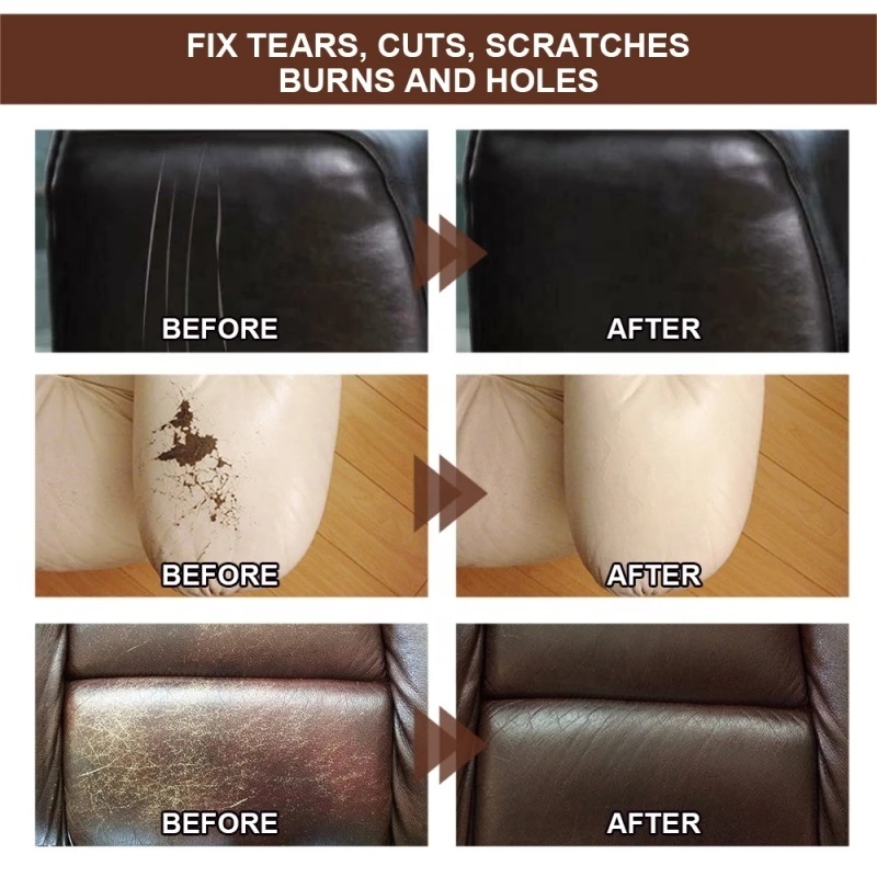 Car Accseeory Car Leather Filler Repair Cream Vinyl Repair Filler Scratch Restoration Cracks Rips Tool Liquid Skin Cleaner