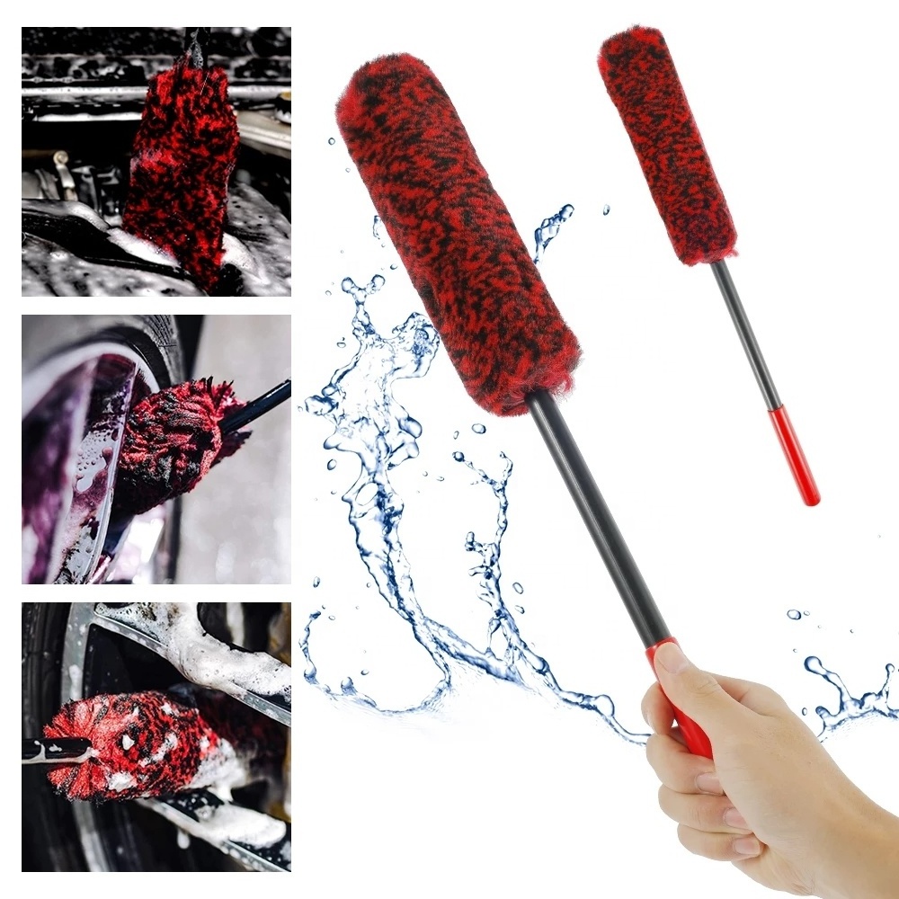 Universal Car Wash Wheel Brush Wool Brush Wheel Tire Brush Car Cleaning Washing Wheel Cleaner Wash Accessories