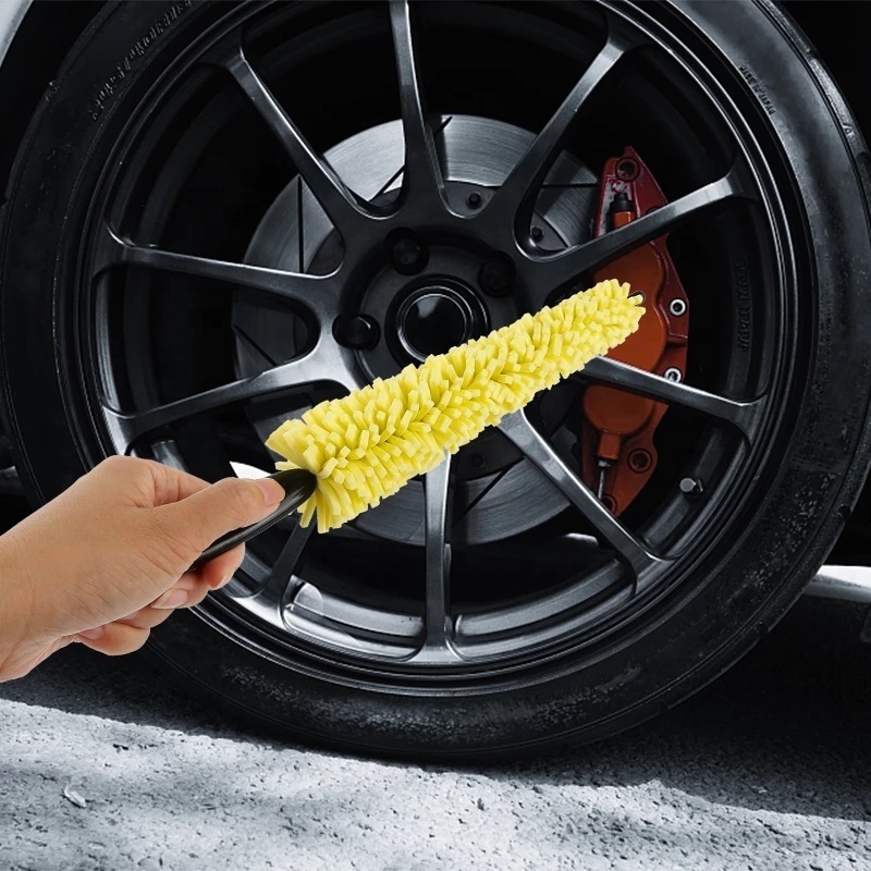 Car Wheel Brush Tire Cleaning Brushes Tools Car Rim Scrubber Cleaner Handle Motorcycle Truck Wheels Car Detailing Brush