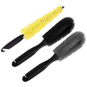 Car Wheel Brush Tire Cleaning Brushes Tools Car Rim Scrubber Cleaner Handle Motorcycle Truck Wheels Car Detailing Brush