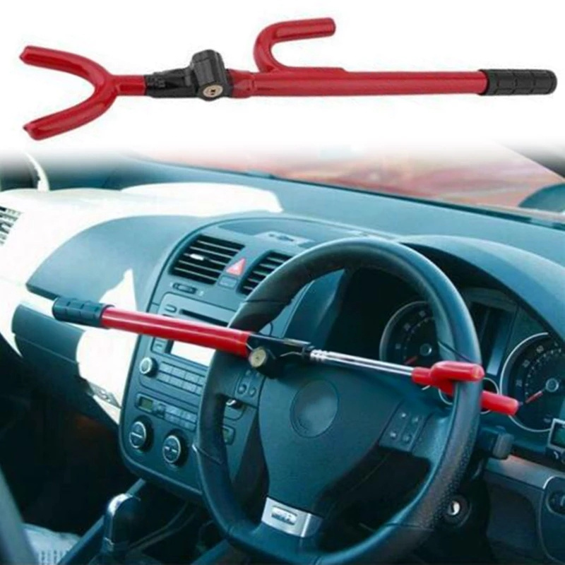 Car Wheel Lock Safety Self-defense U-shaped Retractable Anti Theft Steering Wheel Lock Long Clutch lock