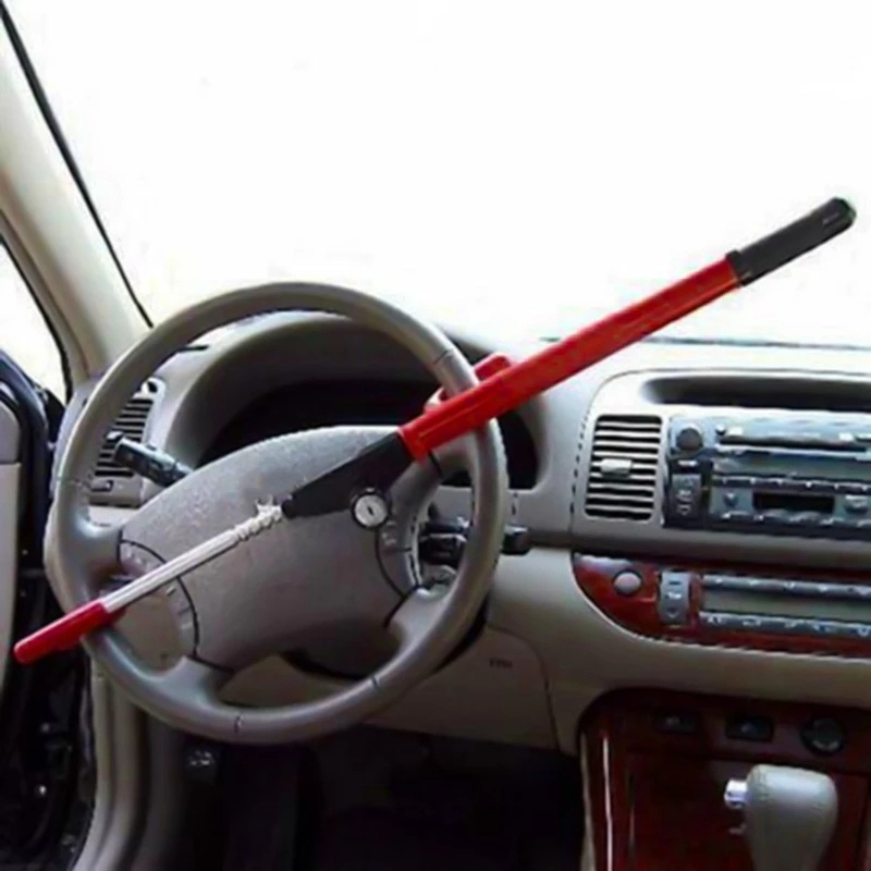 Car Wheel Lock Safety Self-defense U-shaped Retractable Anti Theft Steering Wheel Lock Long Clutch lock