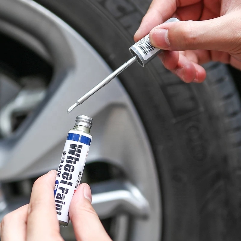 Aluminum Alloy Wheel Hub Renovation Paint Brush Wheel Hub Spray Paint Silver Automobile Wheel Hub Scratch Repair Pen