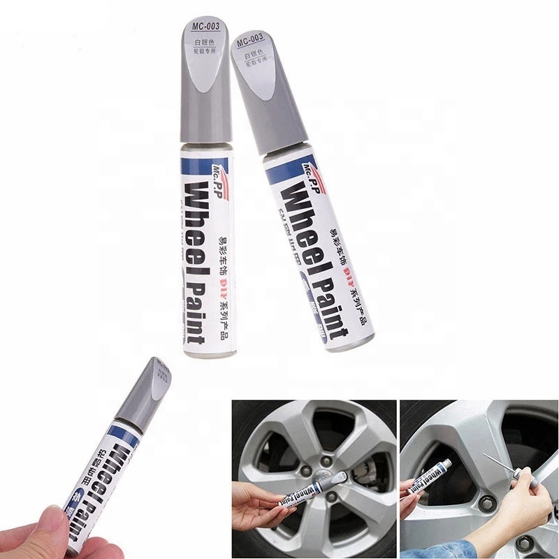 Aluminum Alloy Wheel Hub Renovation Paint Brush Wheel Hub Spray Paint Silver Automobile Wheel Hub Scratch Repair Pen