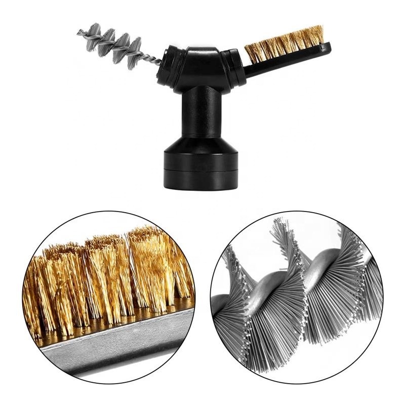 3 IN 1 Steel Wire Brush Car Battery Post Terminal Cleaner Car Wheel Rims Tire Washing Brush Cleaning Tool Dirt Corrosion Brush