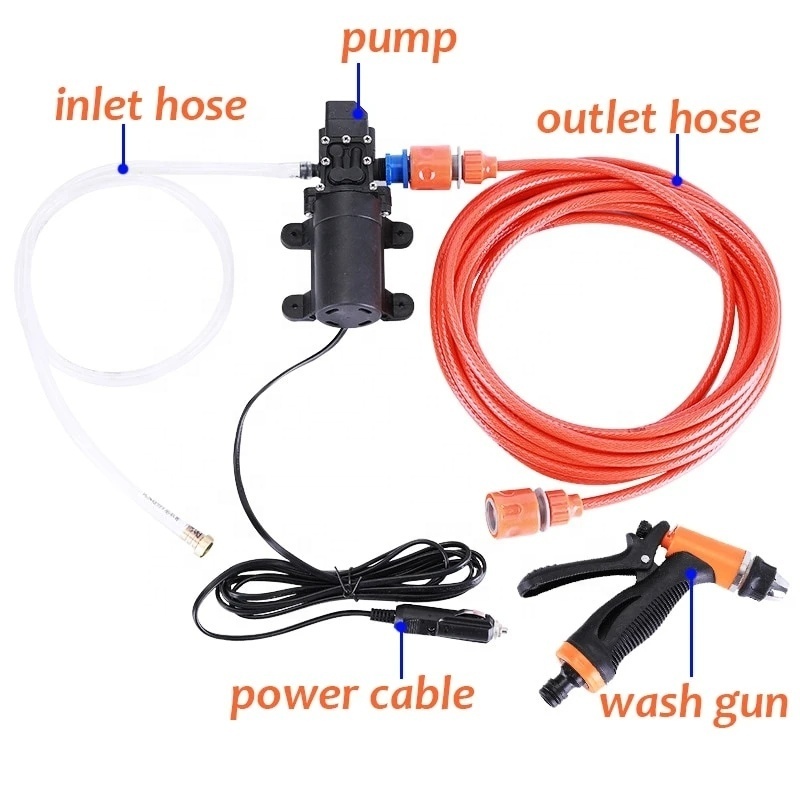 12V Car Washer Pump High Pressure Car Electric Washer Wash Pump Set Portable Auto Washing Cleaning Machine Kit Washer Sprayer