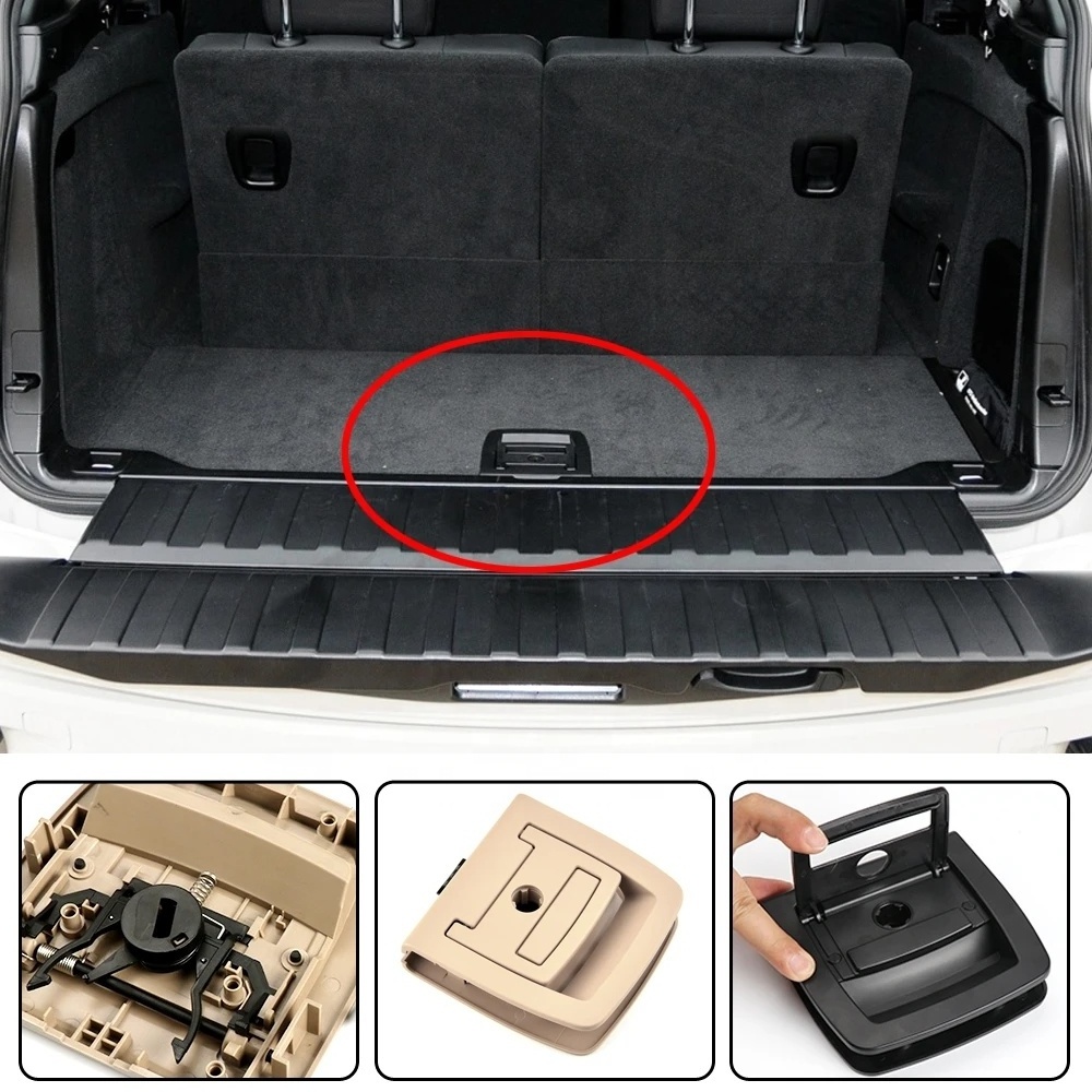 Trunk Tail Cover Bottom Plate Mat Floor Carpet Handle Auto Accessories For BMW E70 X5 Spare Tire Cover Lock E71 X6 51479120283