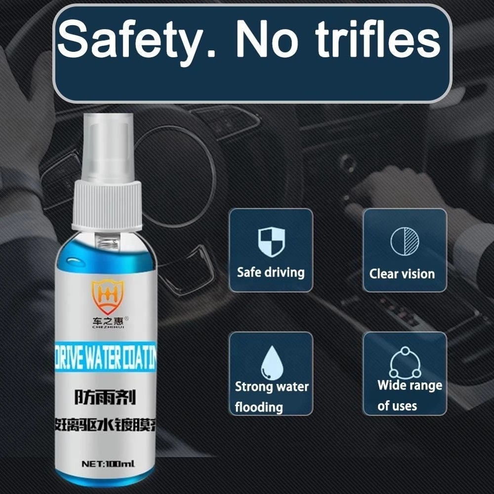 100ml Car Care Window Water Repellent Anti-rain Hydrophobic Coating Front Windshield Windscreen Mirror Glass Protective Spray