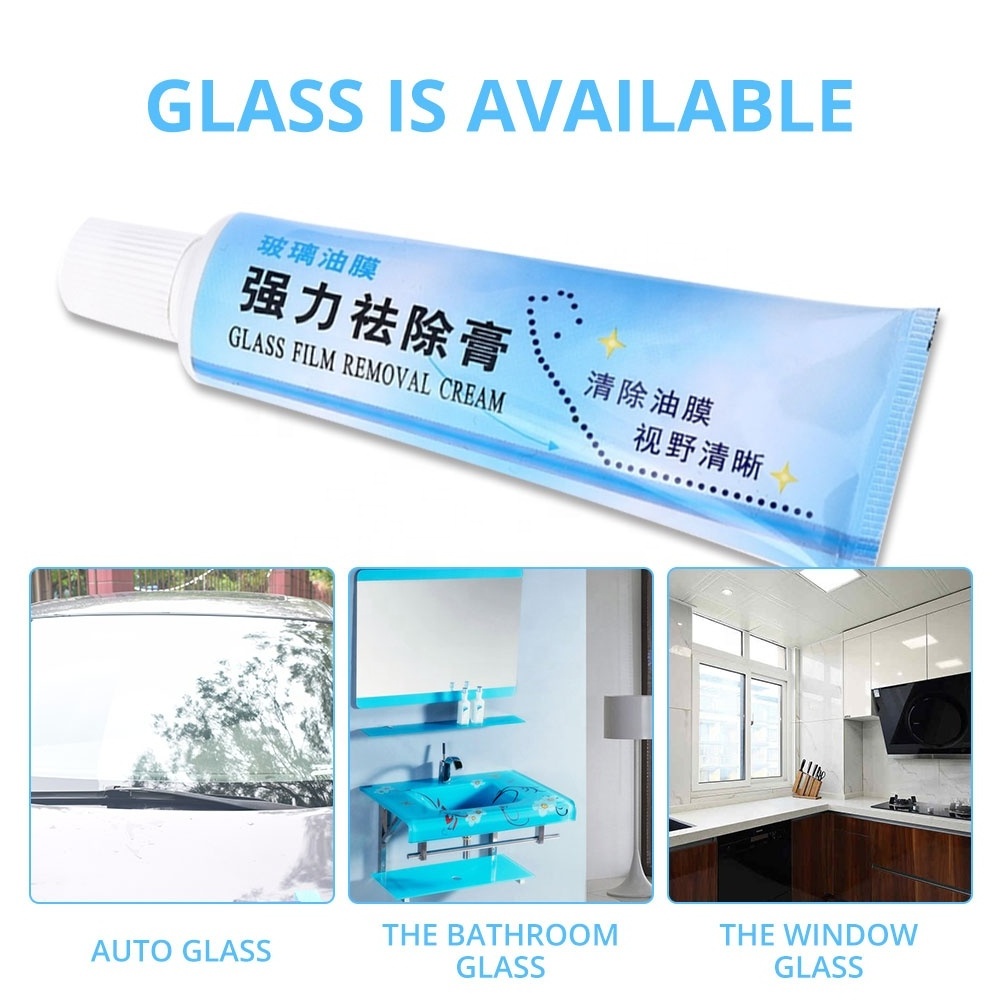 1pcs Universal Car Glass Polishing Degreaser Cleaner Oil Film Clean Polish Paste for Bathroom Window Glass Windshield Windscreen