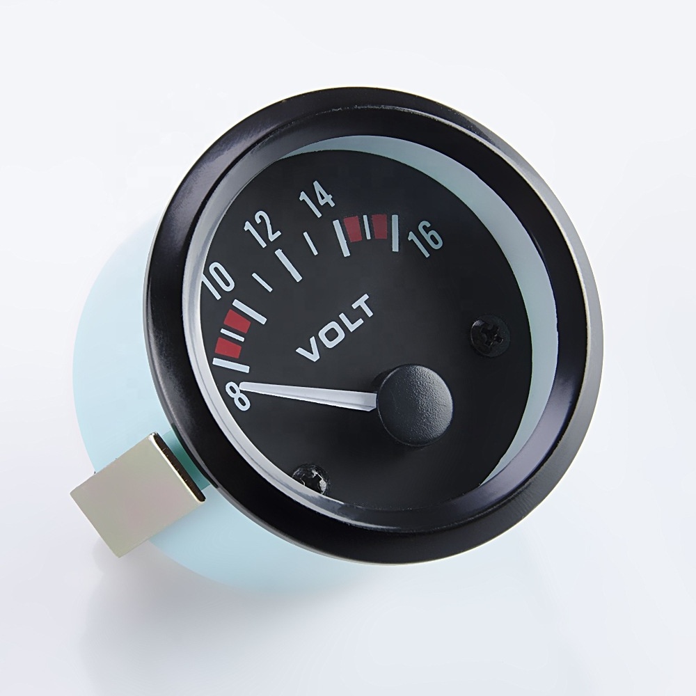 Water Temp Oil Pressure Volt Gauge 52mm Triple Gauge Kit Black/chrome Bezel Black/white Face With Temp Pressure Sensor