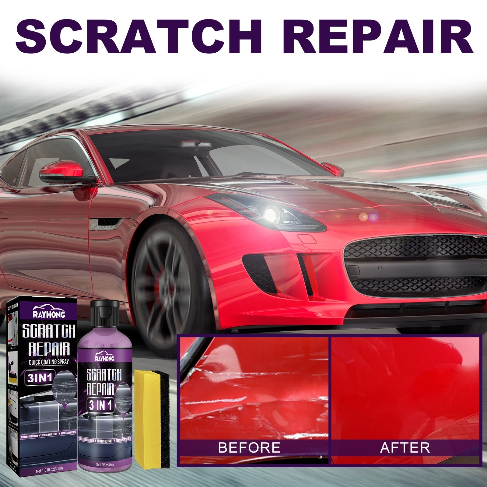 Rayhong  Surface Fine Scratches Polishing car scratch remover repair paint Agent car scratch repair nano spray