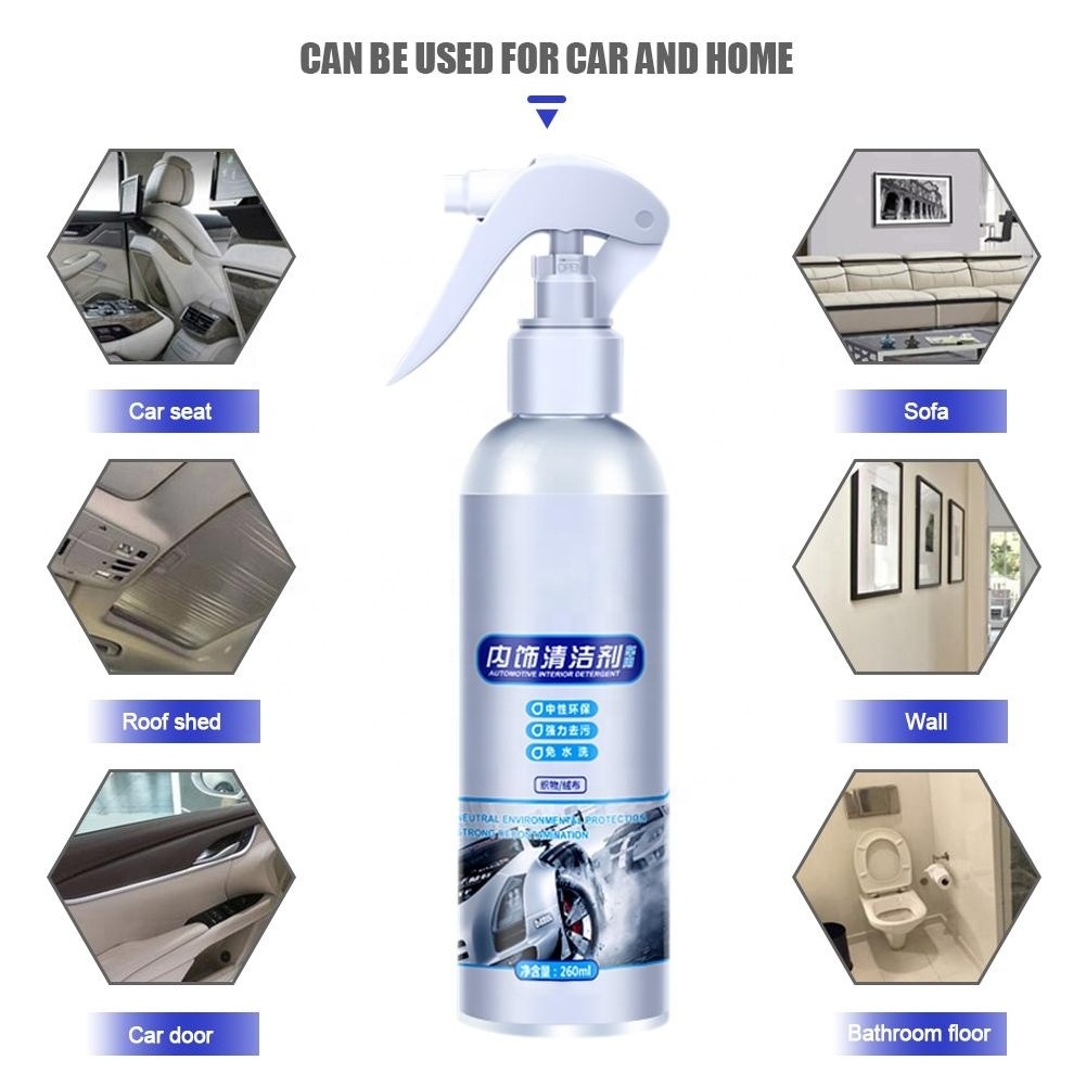 Car Interior Foam Cleaning spray interior Agent Leather Flannel Woven Fabric Water-free Multi-purpose Cleaner Foam Spray