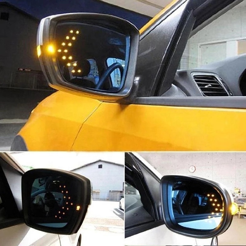 1pcs Car LED lights Rear View Mirror Arrow Panel Light car products Mirror Indicator Turn Signal Bulb Car Rearview Mirror Light