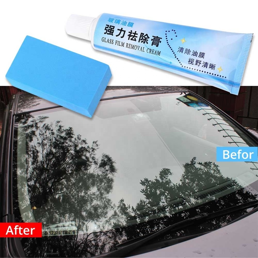 1pcs Universal Car Glass Polishing Degreaser Cleaner Oil Film Clean Polish Paste for Bathroom Window Glass Windshield Windscreen