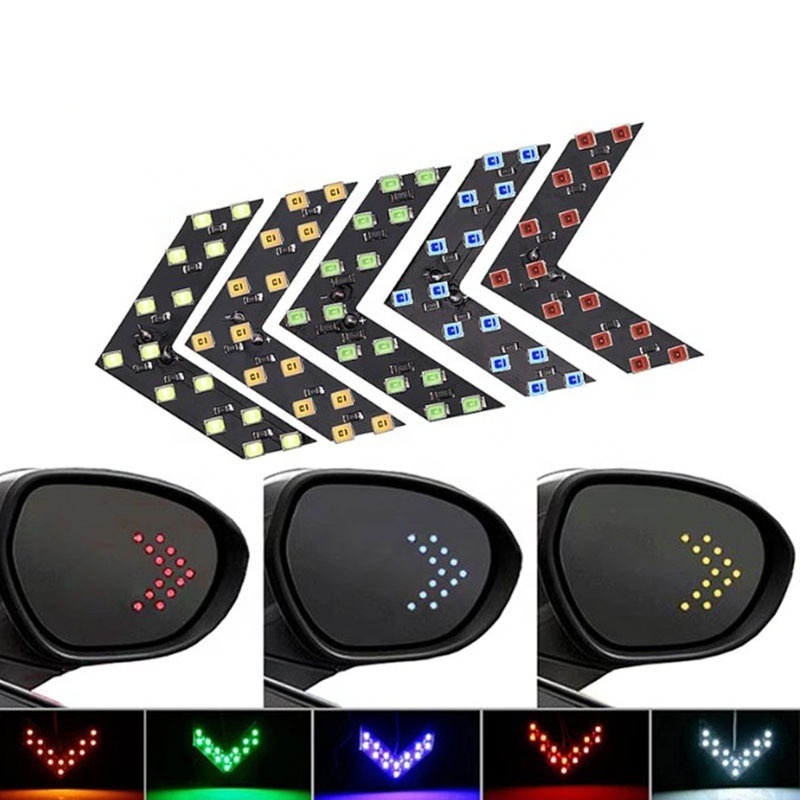 1pcs Car LED lights Rear View Mirror Arrow Panel Light car products Mirror Indicator Turn Signal Bulb Car Rearview Mirror Light