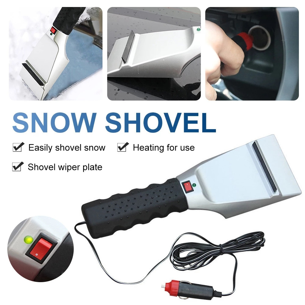 Electric Car Ice Scraper Windshield Ice Breaker Quick Clean Glass Brush Snow Remover Tool Auto Window Winter Snow Brush Shovel