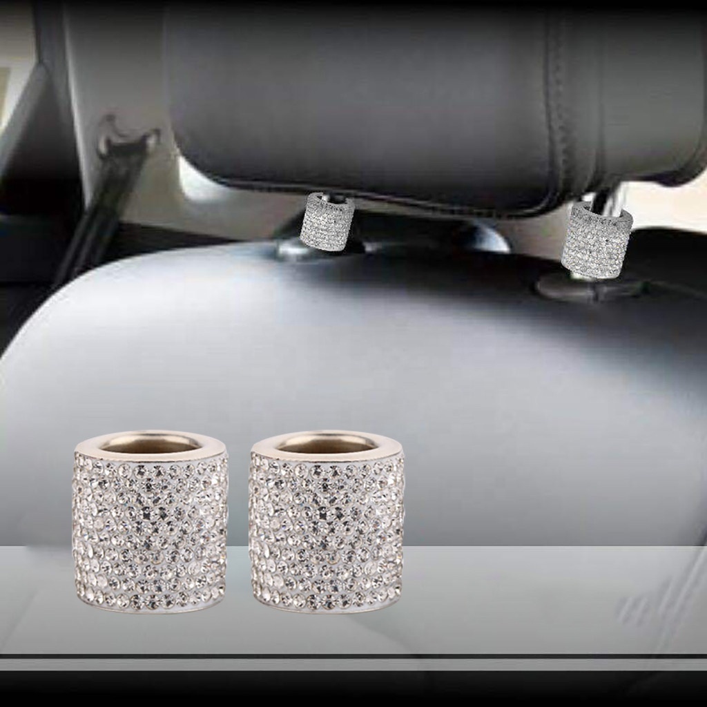 Car Accessories 2020 Interior Decorations Headrest Head Rest Collars Bling Crystal  Rings Decorative for Car SUV Truck