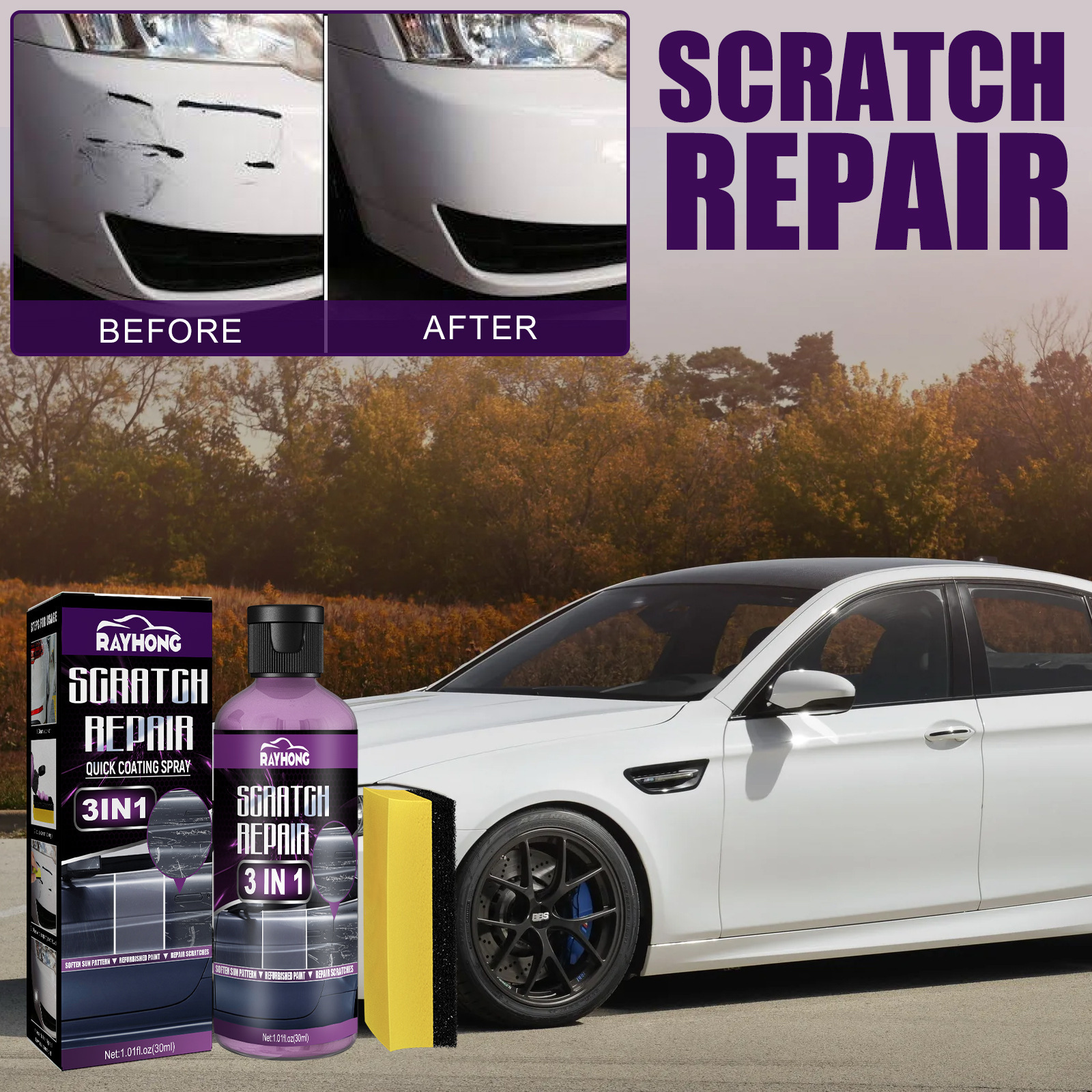 Rayhong  Surface Fine Scratches Polishing car scratch remover repair paint Agent car scratch repair nano spray