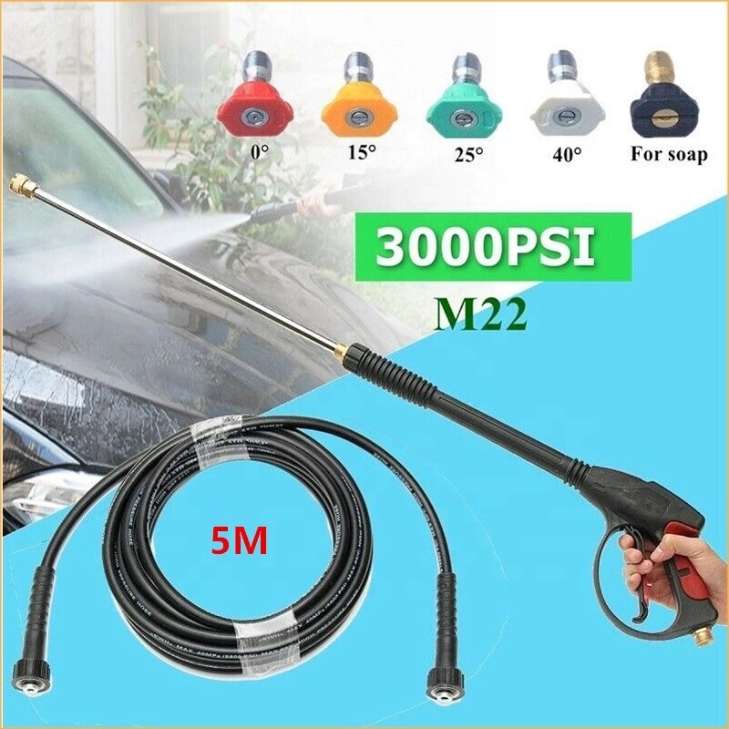 8 in 1 High Pressure Car Washer Kit With 5 Color Nozzle Washing Wash set Sprayer Gun Foam Cannon With 1/4