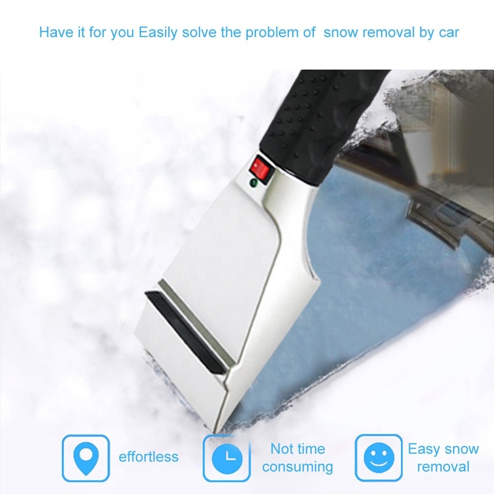 Electric Car Ice Scraper Windshield Ice Breaker Quick Clean Glass Brush Snow Remover Tool Auto Window Winter Snow Brush Shovel