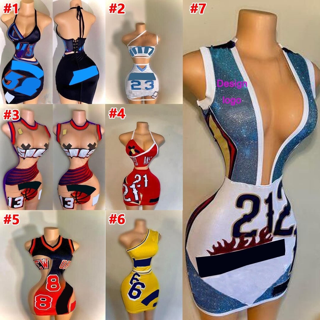 Dresses Women American Basketball Teams Womens Slim-fitting Sexy Jersey Dress