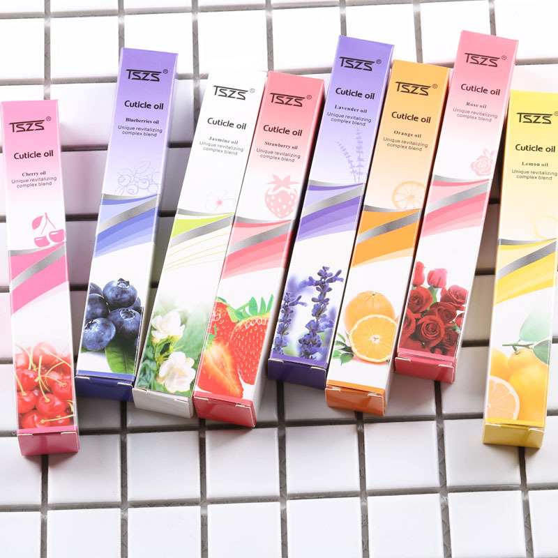 TSZS Personal Care Nail Suppliers Private Label Nail Cuticle Oil Pen 9 Different Flavors Revitalizer Oil Pen Manicure Set