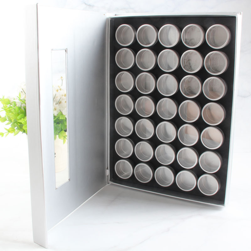 TSZS Wholesale Independent Aluminum Nail Art Empty Storage 35 Grid/ set Nail Decorations Box Nail Supplies