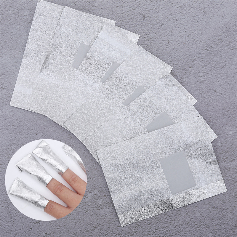 TSZS Hot Selling 50pcs Soak Off Nail Foil Remover Wraps Gel Polish Remover Foil Custom logo Nail Removal Aluminum Foil Wraps