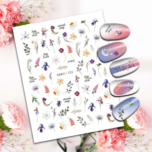 TSZS 2024 New Hot Selling Flowers Nail Stickers 3D Self-Adhesive Spring Summer Back Glue Fashion Nail Decals