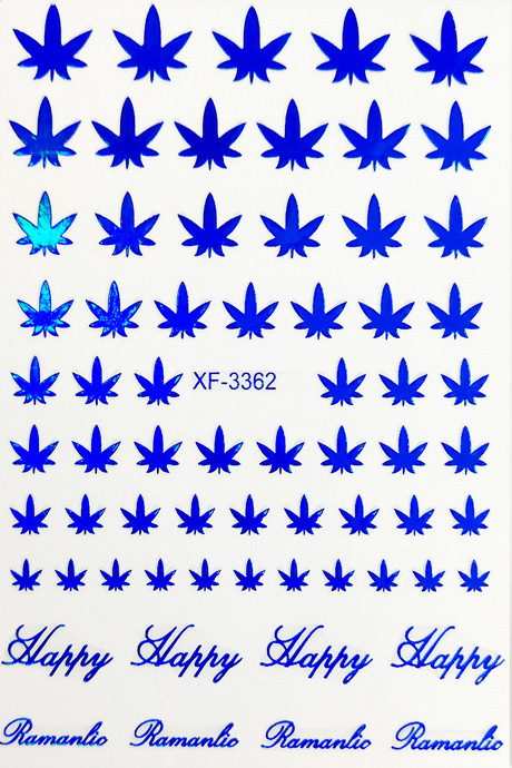 TSZS Colorful Autumn Nail Supplies 3D Maple Leaf Nail Stickers Fall Glitters Flakes Weed Leaves DIY Nail Art Decals