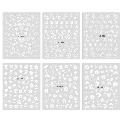 TSZS Ins Popular White Cherry Blossom Nail Art Stickers 3D Flowers Decor Nail Decals Self-Adhesive Daisy Nail Sticker